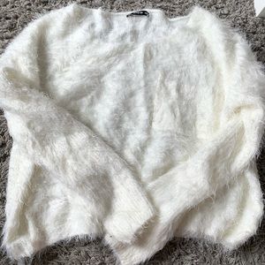 White Fuzzy Sweater